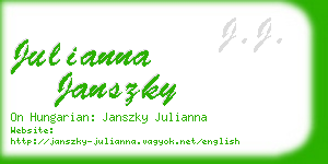 julianna janszky business card